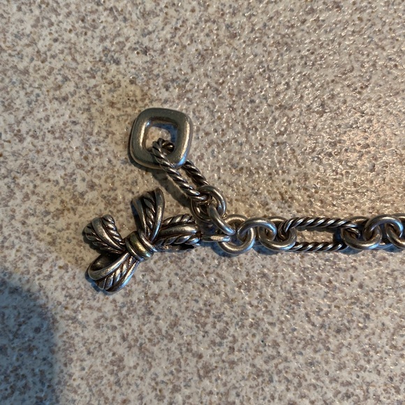 David Yurman sterling silver with gold bow bracelet - Picture 2 of 5